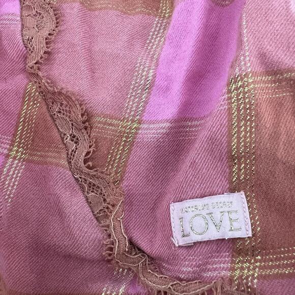 Victoria’s Secret Plaid Flannel Tulip Shimmer Pajama Shorts Small - Picture 2 of 4